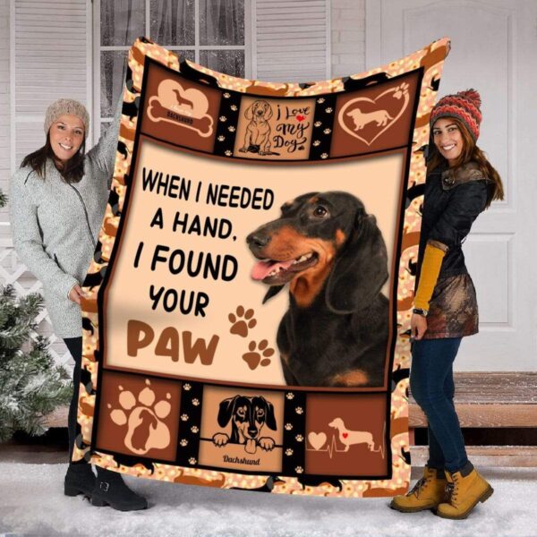 Dachshund Fleece Blanket Sherpa Blanket
