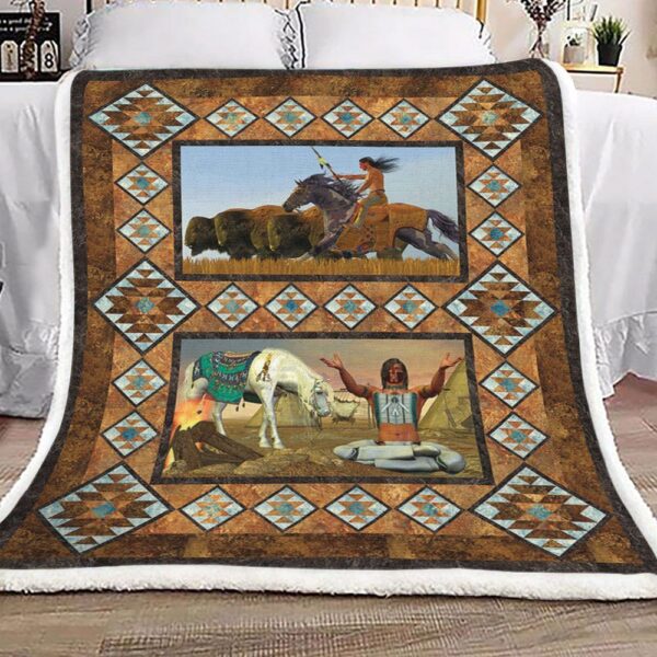 Native Traditions Fleece Blanket Sherpa Blanket