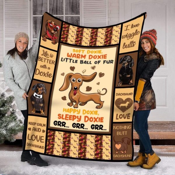 Dachshund Dog Fleece Blanket Sherpa Blanket