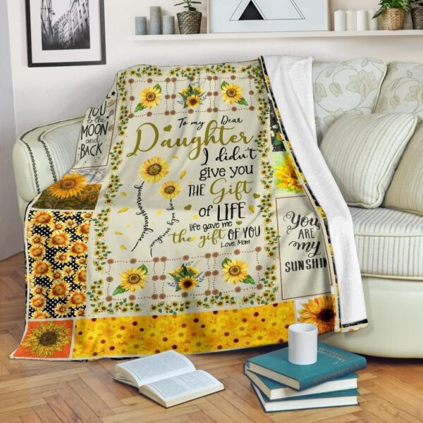 To My Dear Daughter Fleece Blanket Sherpa Blanket