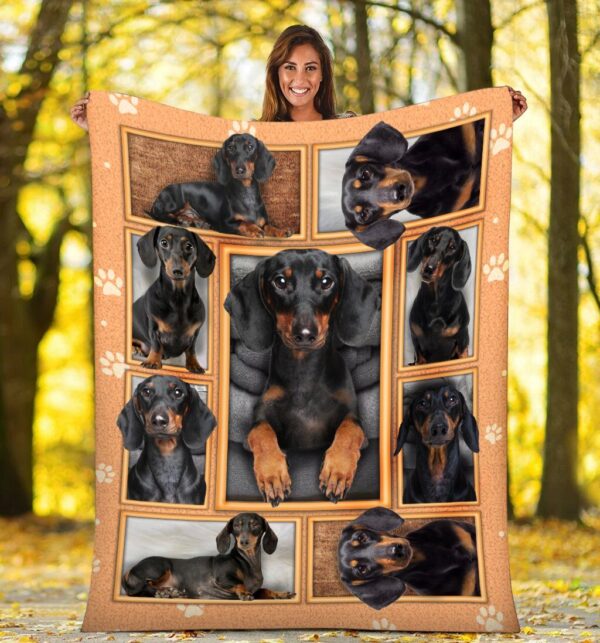Dachshund Fleece Blanket Sherpa Blanket