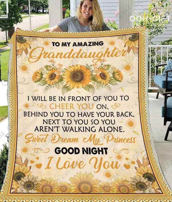 To My Granddaughter Fleece Blanket Sherpa Blanket