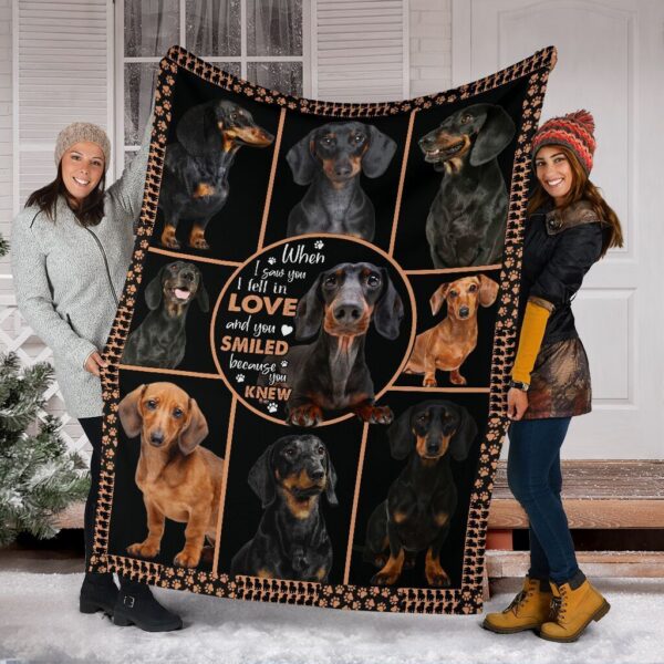 Dachshund Fleece Blanket Sherpa Blanket