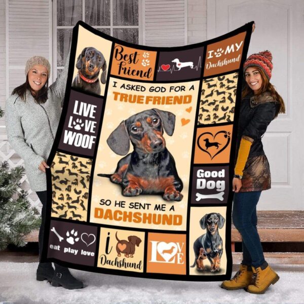 Dachshund Dog Fleece Blanket Sherpa Blanket