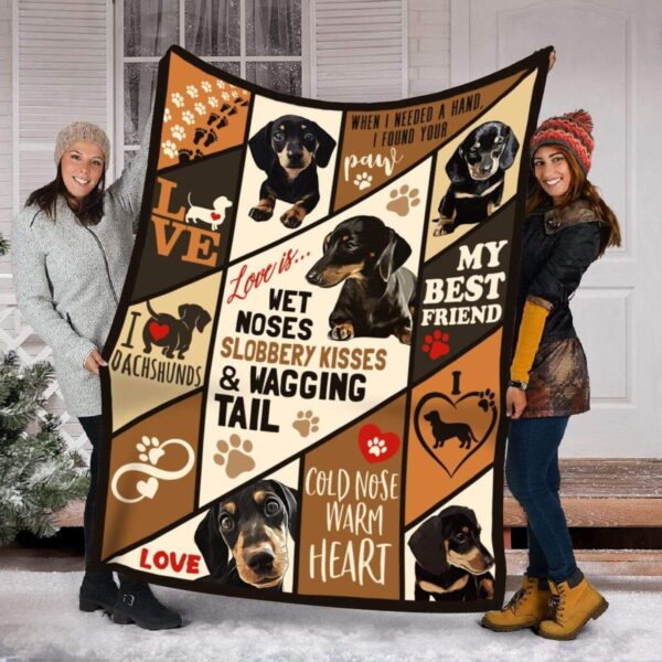 Dachshund Fleece Blanket Sherpa Blanket