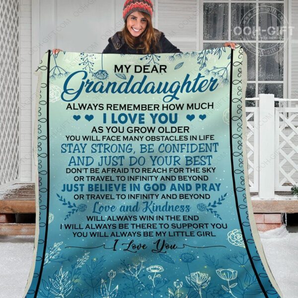 My Granddaughter Fleece Blanket Sherpa Blanket
