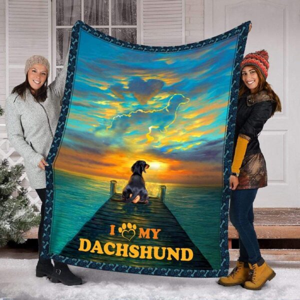 Dachshund Dog Fleece Blanket Sherpa Blanket