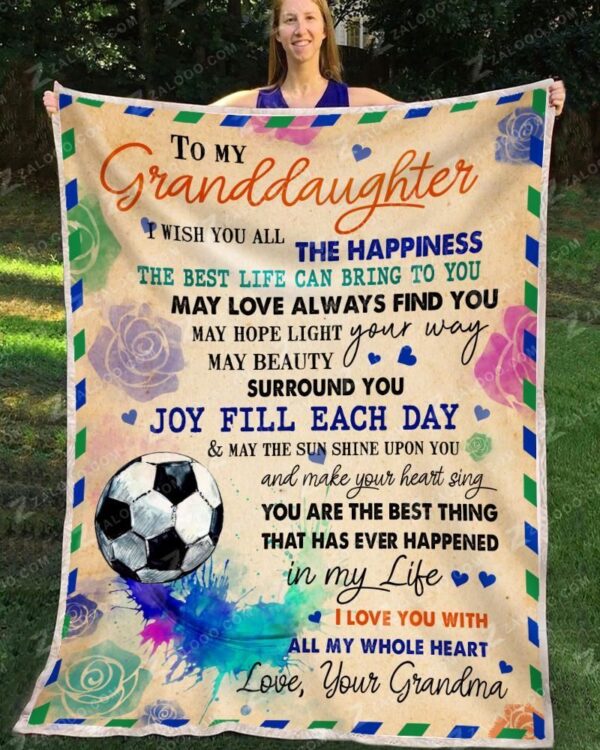 To My Granddaughter Grandma Fleece Blanket Sherpa Blanket