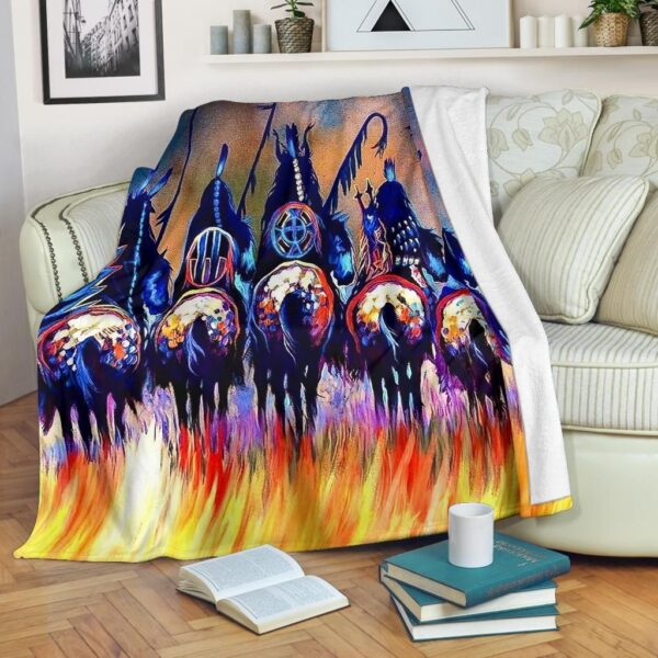 Native American Fleece Blanket Sherpa Blanket