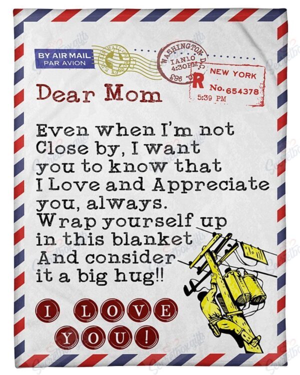 Letter To Linemans Mom I Appreciate You Always Fleece Blanket Sherpa Blanket