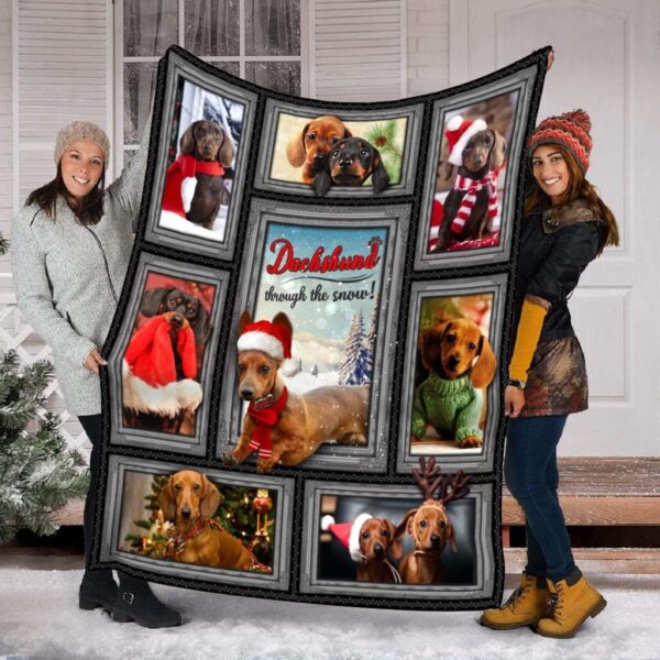 Dachshund Puppies Fleece Blanket Sherpa Blanket
