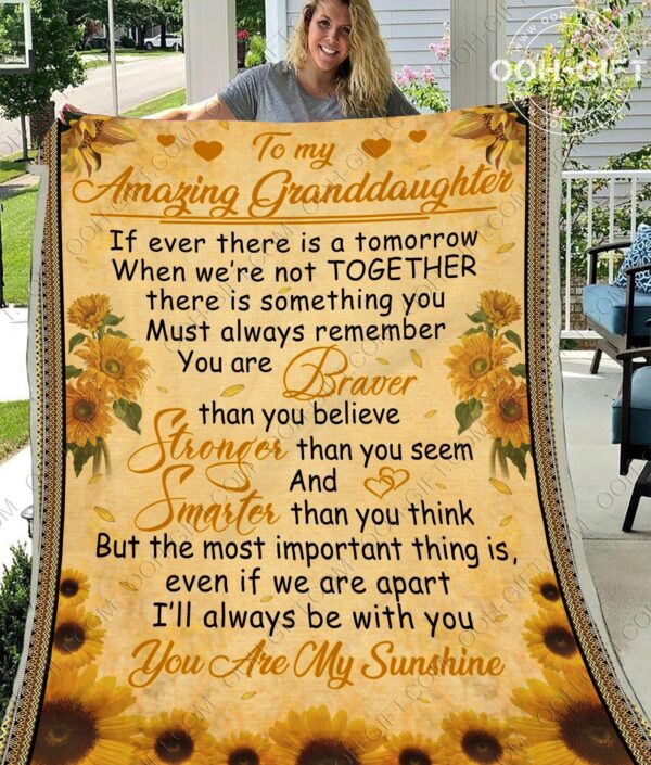 To My Granddaughter Fleece Blanket Sherpa Blanket