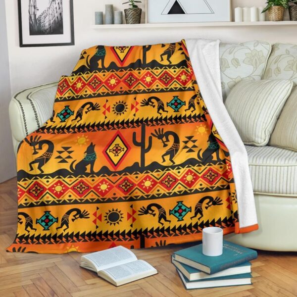 Native American Fleece Blanket Sherpa Blanket