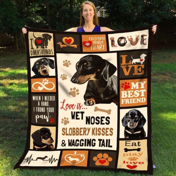 Dachshund Puppies Fleece Blanket Sherpa Blanket