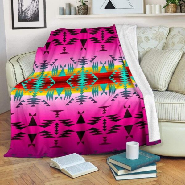 Native American Fleece Blanket Sherpa Blanket