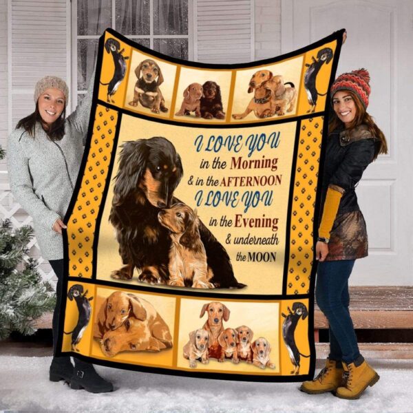 Dachshund Fleece Blanket Sherpa Blanket