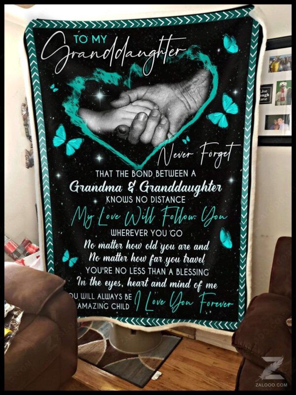 To My Granddaughter Fleece Blanket Sherpa Blanket