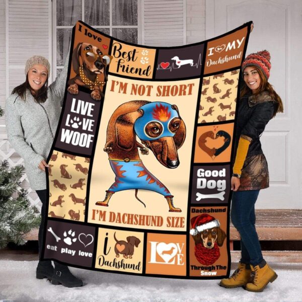Dachshund Dog Fleece Blanket Sherpa Blanket