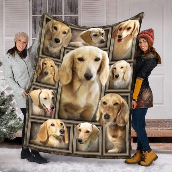 Dachshund Fleece Blanket Sherpa Blanket