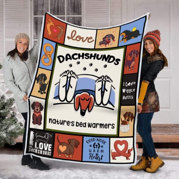 Dachshund Fleece Blanket Sherpa Blanket