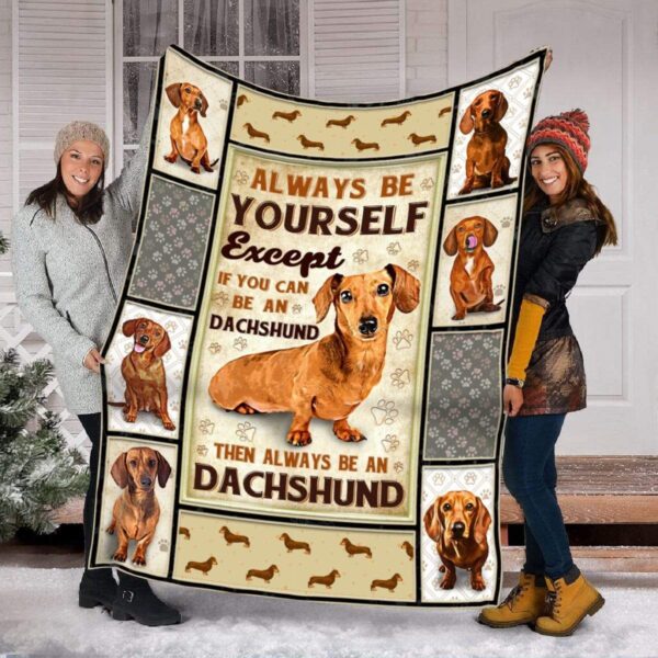 Dachshund Fleece Blanket Sherpa Blanket