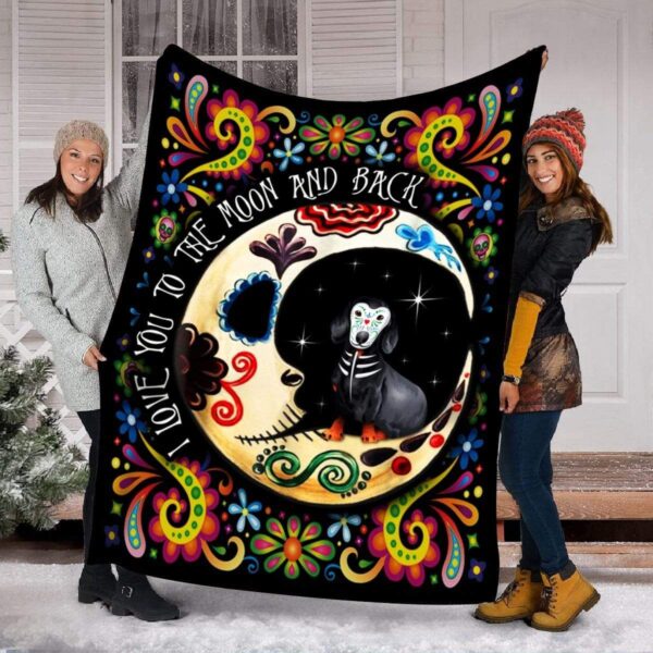 Dachshund Fleece Blanket Sherpa Blanket
