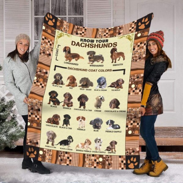 Dachshund Dog Fleece Blanket Sherpa Blanket