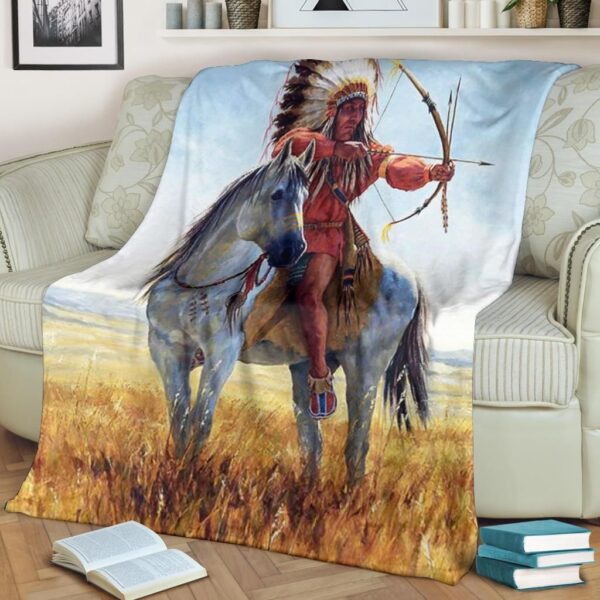 Native American Fleece Blanket Sherpa Blanket