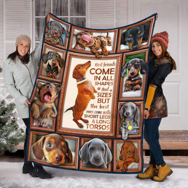 Dachshund Dogs Fleece Blanket Sherpa Blanket