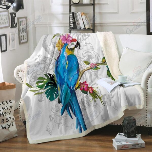 Macaw Fleece Blanket Sherpa Blanket