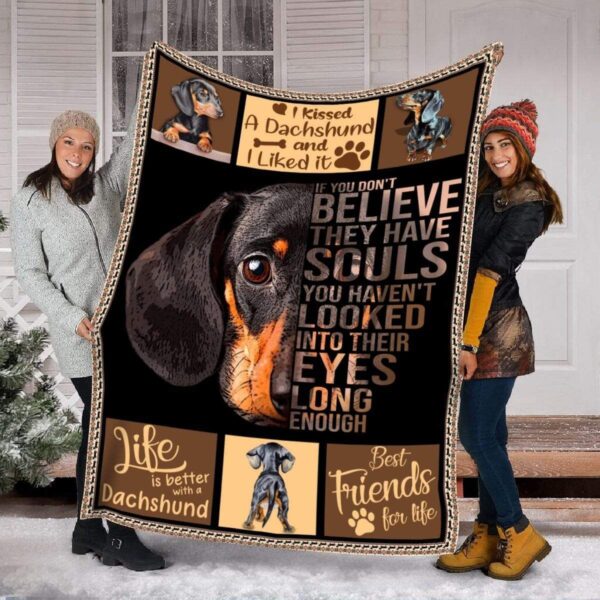 Dachshund Fleece Blanket Sherpa Blanket