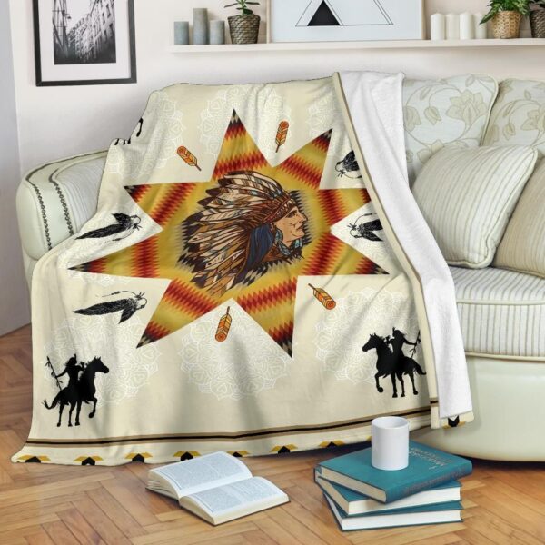 Native American Fleece Blanket Sherpa Blanket