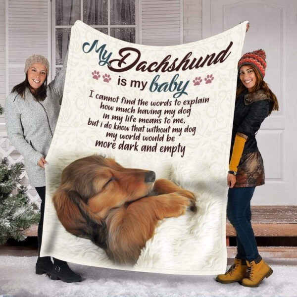 Dachshund Baby Fleece Blanket Sherpa Blanket