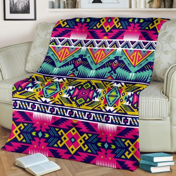 Native American Fleece Blanket Sherpa Blanket