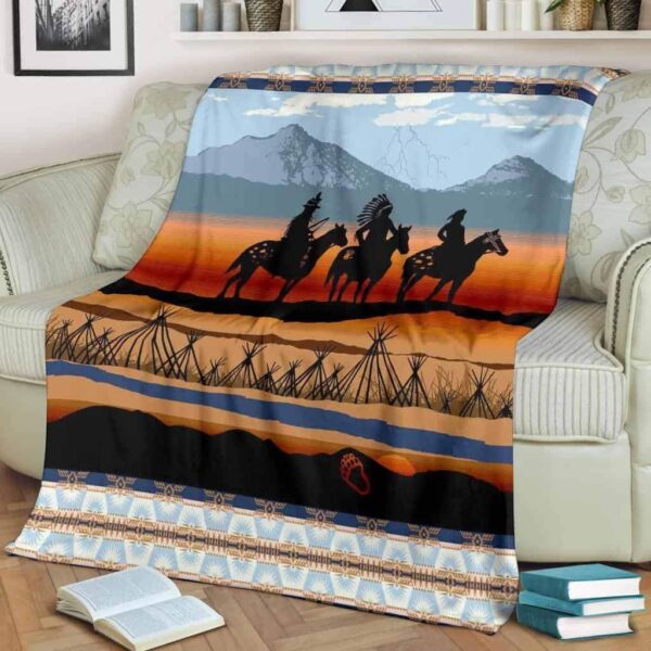 Native American Fleece Blanket Sherpa Blanket