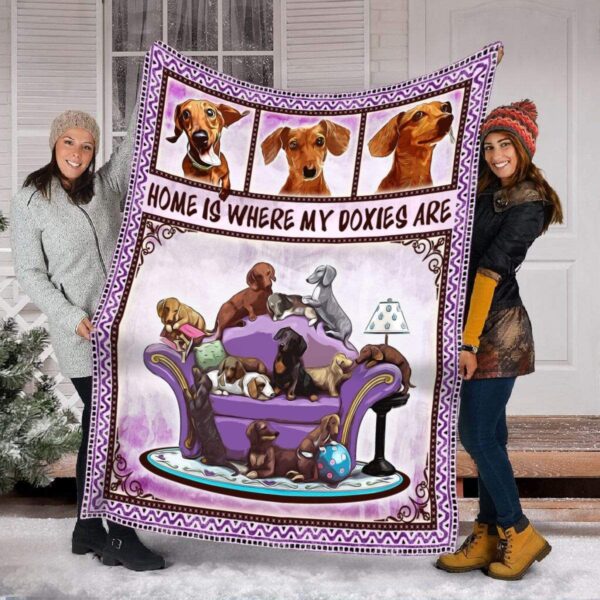 Dachshund Fleece Blanket Sherpa Blanket