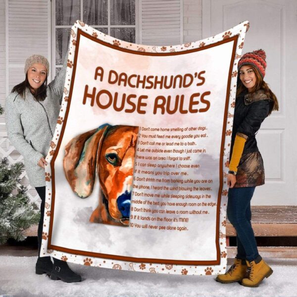 Dachshund Dog Fleece Blanket Sherpa Blanket
