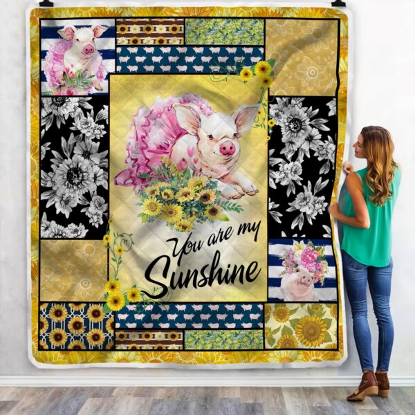 Pig You Are My Sunshine Fleece Blanket Sherpa Blanket