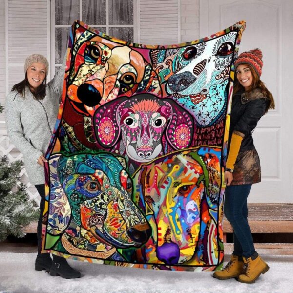Dachshund Dog Fleece Blanket Sherpa Blanket