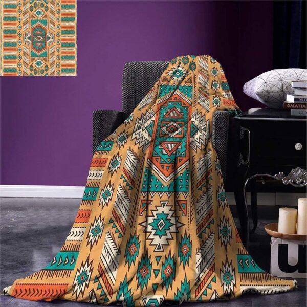 Native American Fleece Blanket Sherpa Blanket