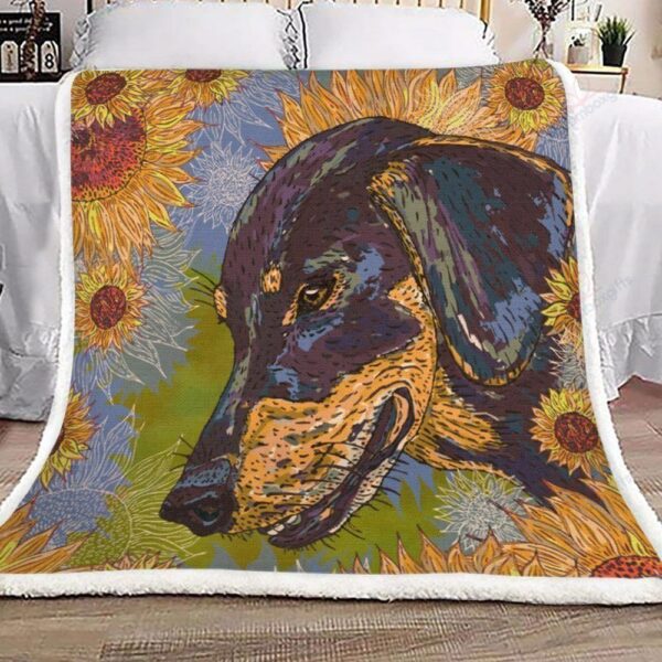 Dachshund Fleece Blanket Sherpa Blanket