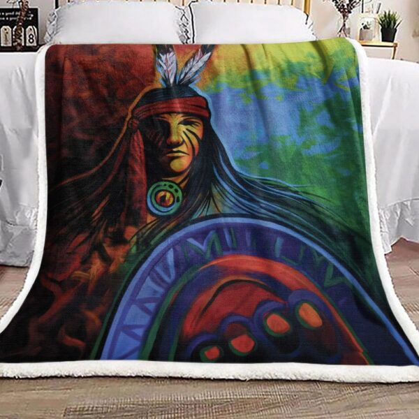 Native American Fleece Blanket Sherpa Blanket