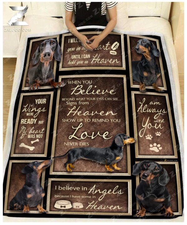 Dachshund Fleece Blanket Sherpa Blanket