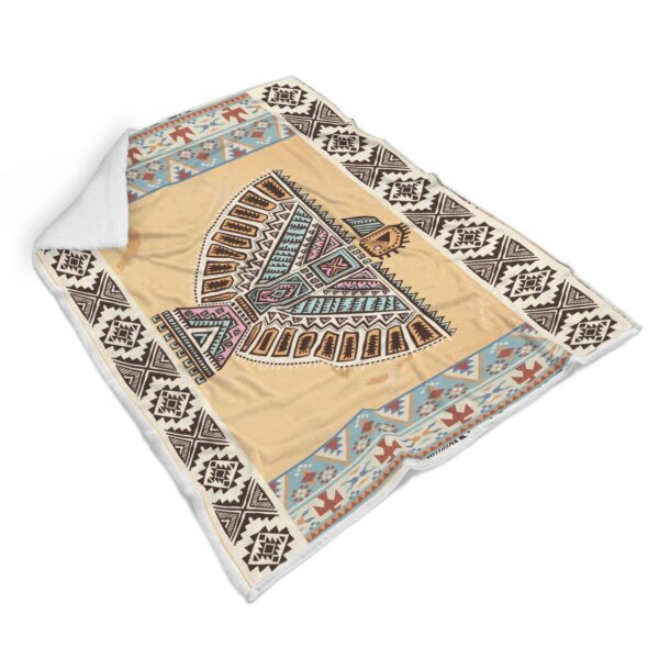 Native American Eagle Pattern Fleece Blanket Sherpa Blanket