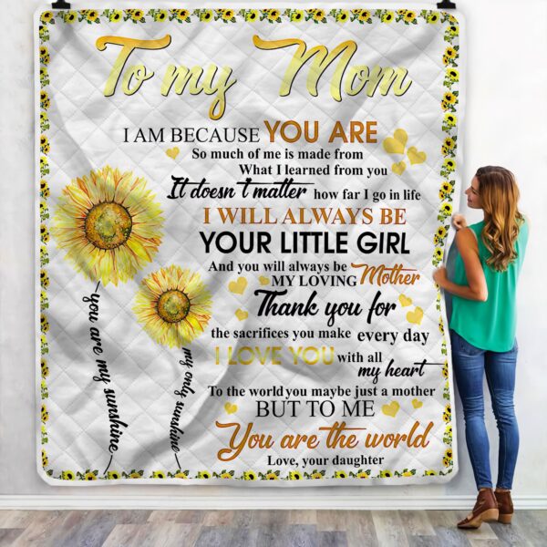 To My Mom I Will Always Be Your Little Girl Fleece Blanket Sherpa Blanket