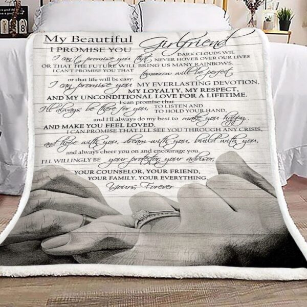 Family My Beautiful Girlfriend Fleece Blanket Sherpa Blanket