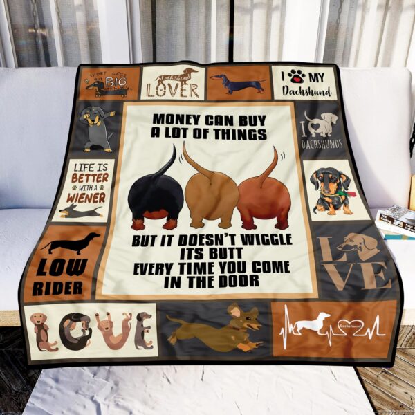 I Love Dachshunds Life Is Better With A Wiener Fleece Blanket Sherpa Blanket