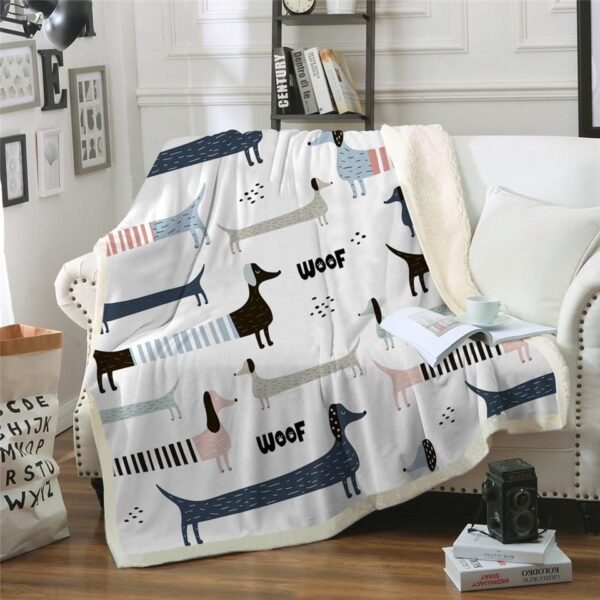 Bedspread Dachshund Fleece Blanket Sherpa Blanket