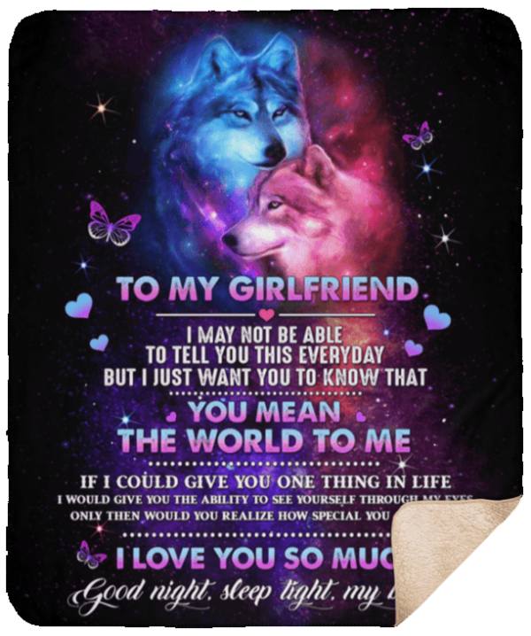 To My Girlfriend Fleece Blanket Sherpa Blanket