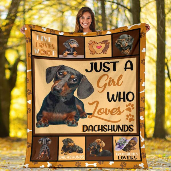 Dachshund Fleece Blanket Sherpa Blanket